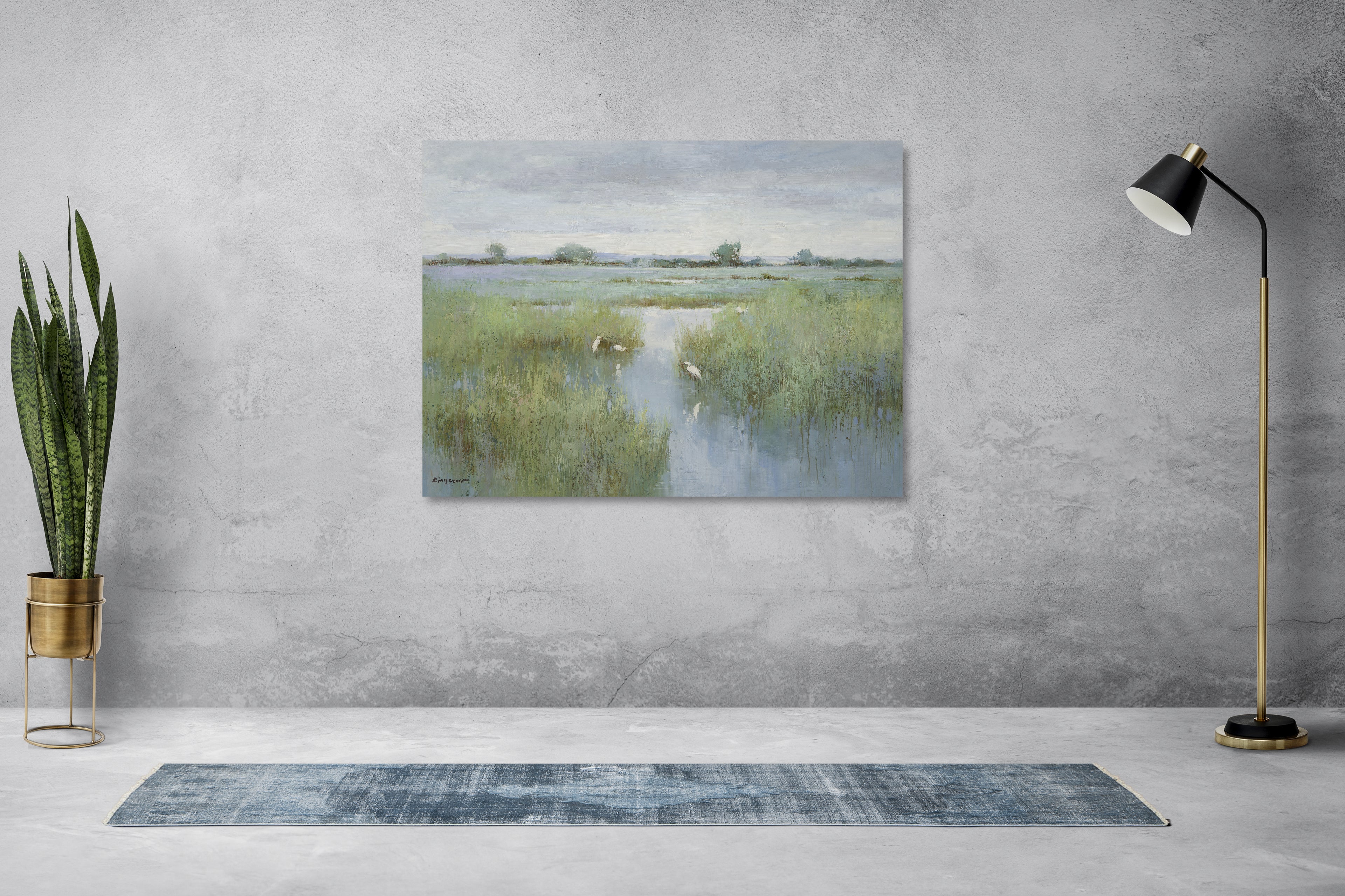 Giclee on Canvas-Modern Marsh Landscape Artwork 823754 image 1