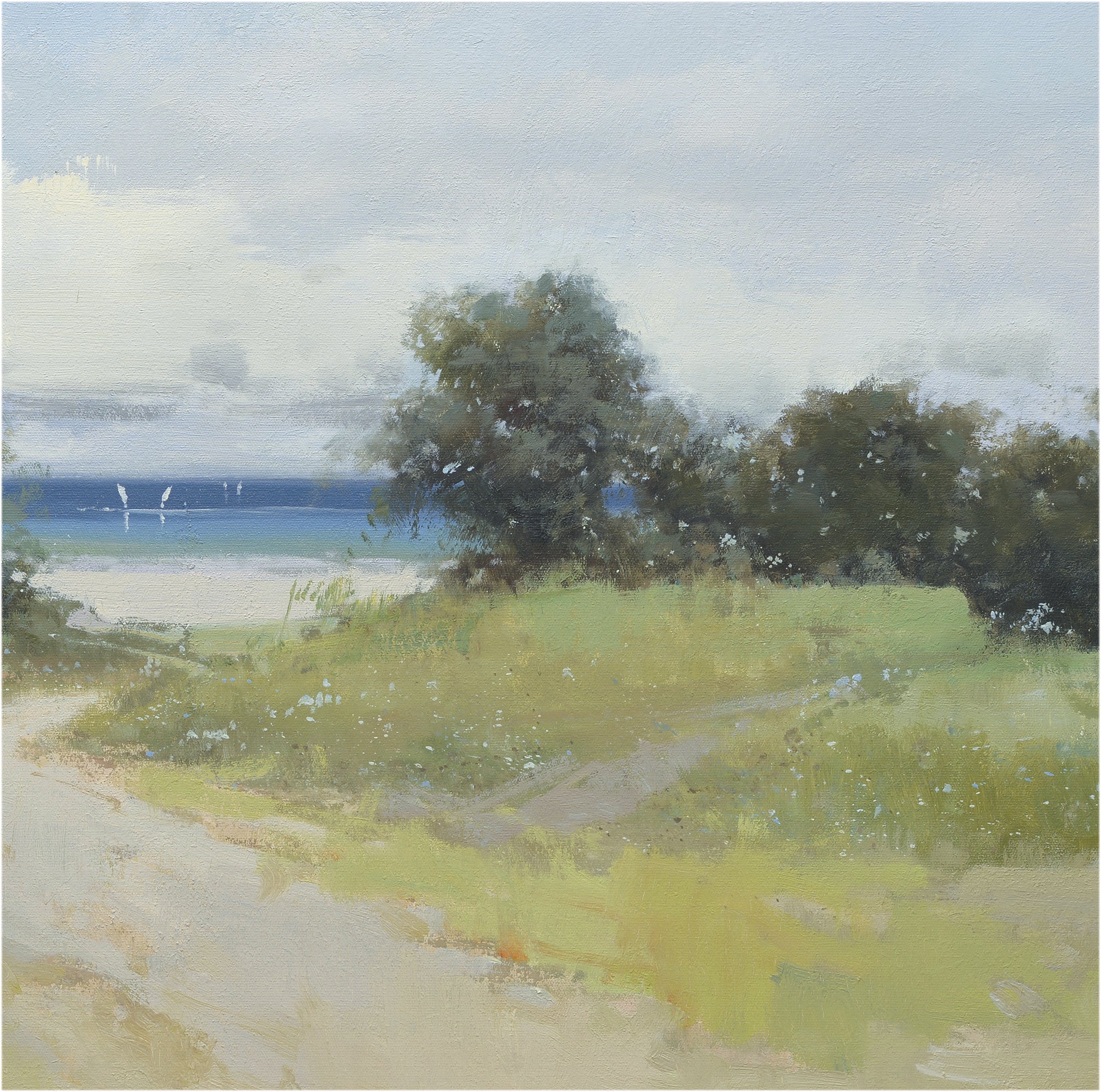 Giclee on Canvas-Modern Beach Grass &Ocean Artwork 8196502 image 2