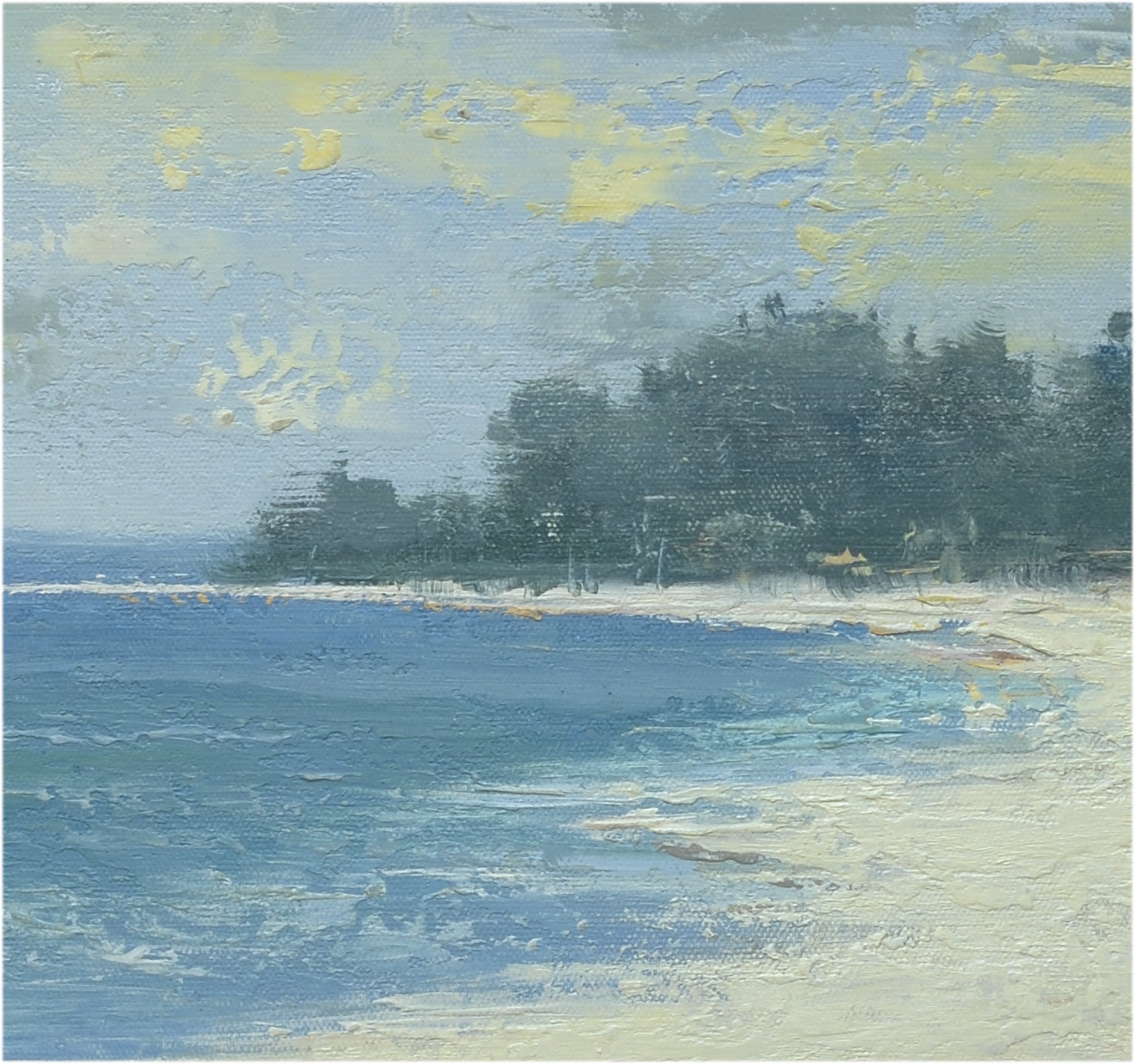 Giclée on Canvas-Modern Ocean Beach Artwork P102 image 2