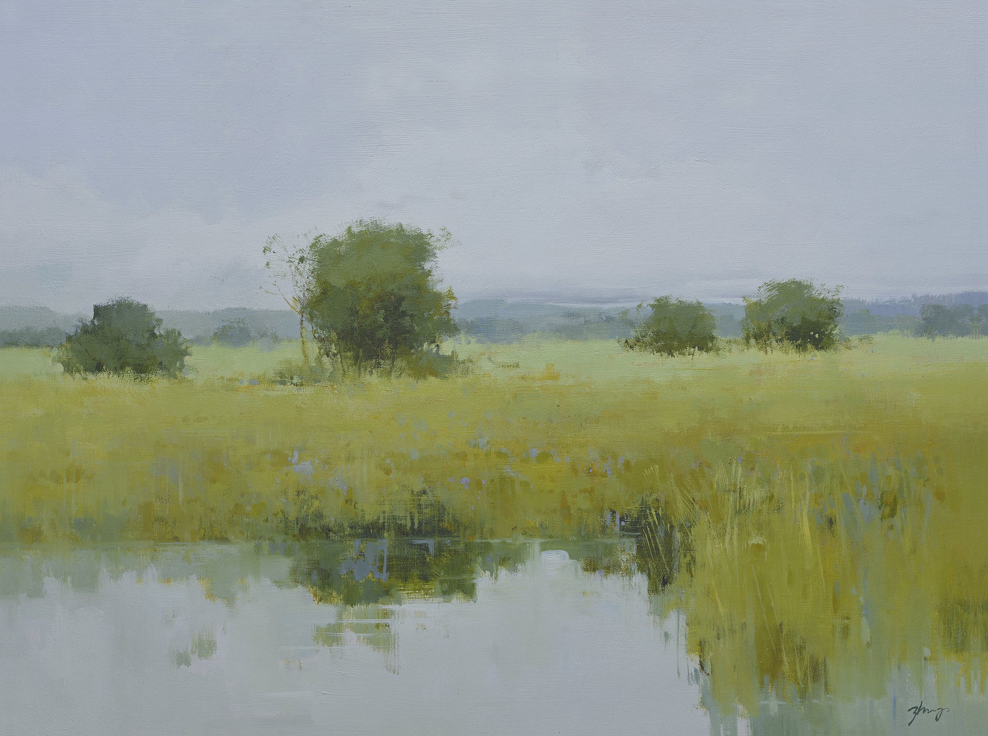 Giclee on Canvas-Modern Creek Landscape Artwork 422903 image 0