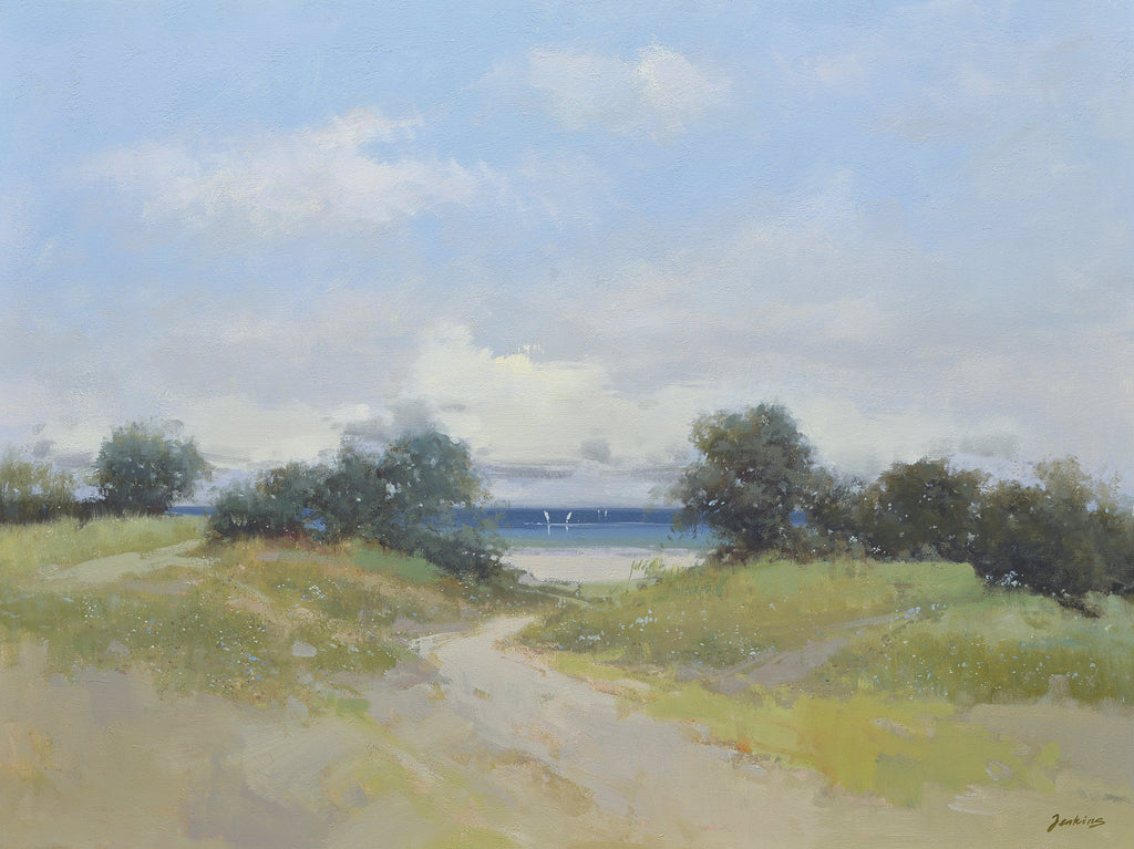 Giclee on Canvas-Modern Beach Grass &Ocean Artwork 8196502 image 0