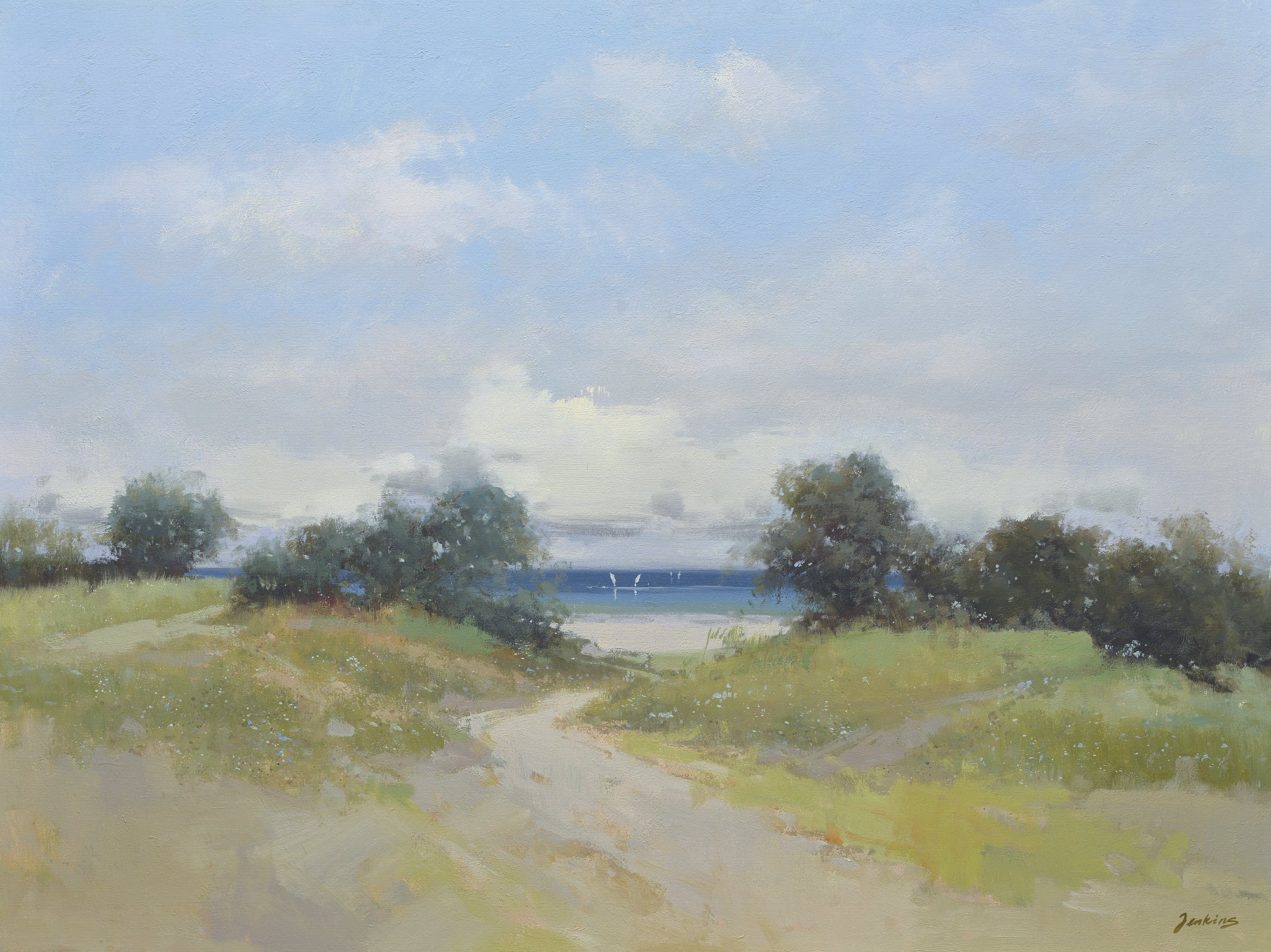 Giclee on Canvas-Modern Beach Grass &Ocean Artwork 8196502 image 0