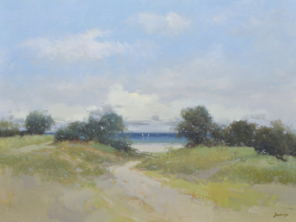 Giclee on Canvas-Modern Beach Grass &Ocean Artwork 8196502 image 0