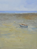 12x16 oil painting on canvas of little boat on beach 22010551 image 0