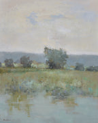 Canvas-Modern Field Marsh Landscape Artwork G2185a image 0