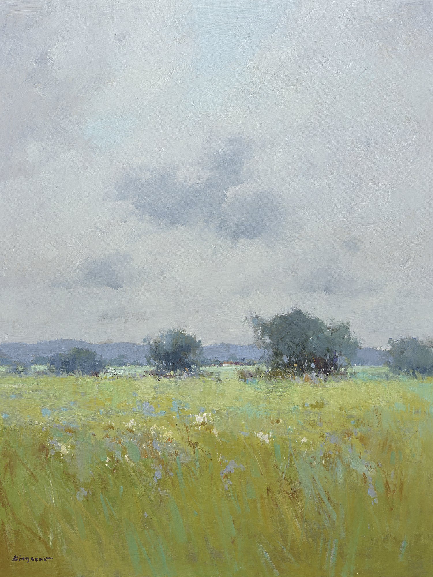 Giclée on Canvas-Modern Field Landscape Artwork G2171 G2111 - 8201401 image 0