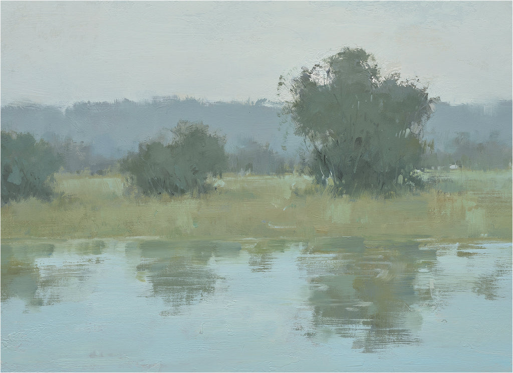 Giclée on Canvas-Modern Field Marsh Landscape Artwork G2185a image 1