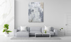 Giclée on Canvas-Modern Gray &White Abstract Artwork P23741 image 4