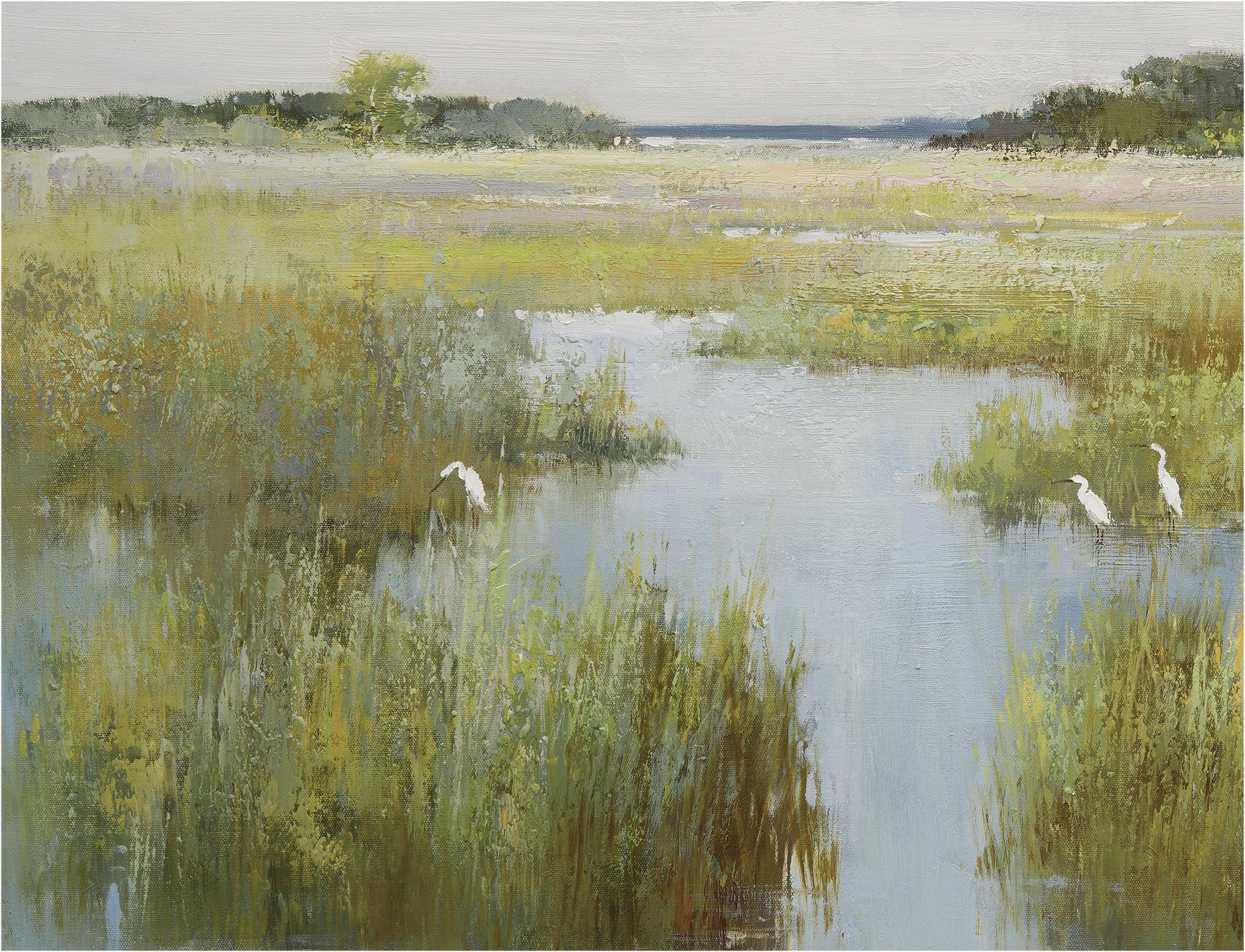 Giclee on Canvas-Modern Green Marsh Landscape Artwork 823708 P23707 image 2