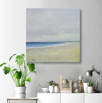16x16 oil painting on canvas of white sand beach 22010512 image 1