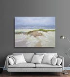 Studio art 36X48 large oil painting of sandy beach S-81912606 image 1