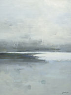 Giclee on Canvas- Modern Gloomy Beach Seascape 8011033 image 0