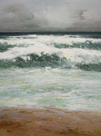 Giclee on Canvas-Modern Ocean Beach Artwork 8210656 image 0