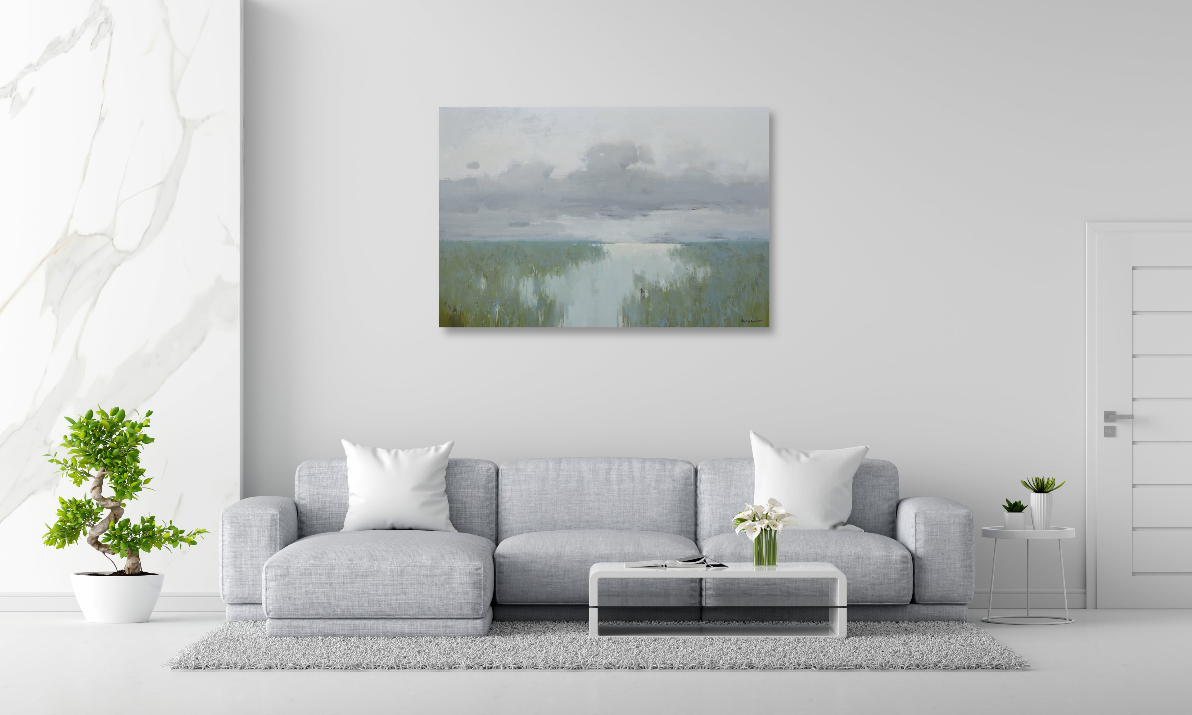 Giclée on Canvas-Modern Marsh Landscape Artwork 822911 image 3