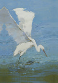 Giclee on Canvas-Contemporary Egret Seascape 42501 image 0