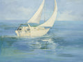 Giclee on Canvas- Contemporary Sailboat Seascape Artwork 4656563 image 0