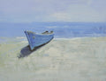12x16 oil painting on canvas of little boat on beach 22010543 image 0