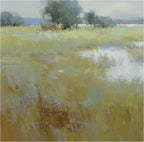 Giclée on Canvas-Modern Field Landscape Artwork A153 image 1