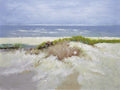 Studio art 36X48 large oil painting of sandy beach S-81912606 image 0