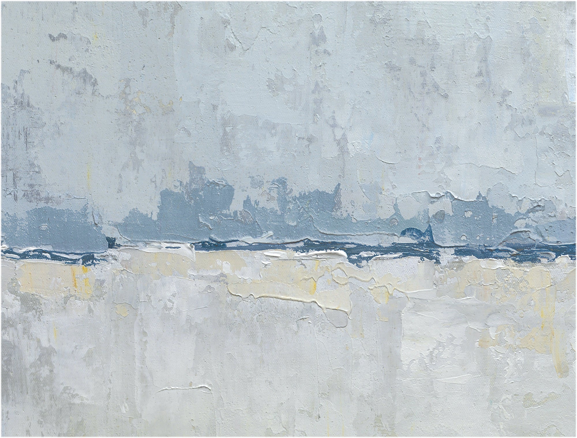 Giclée on Canvas-Modern Gray &Blue Theme Abstract Artwork 9220109A image 2