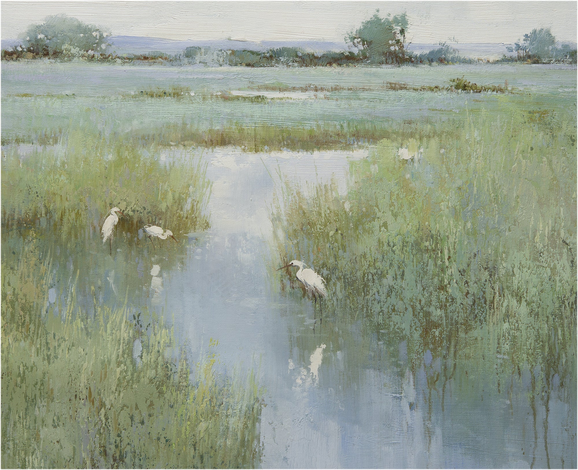 Giclee on Canvas-Modern Marsh Landscape Artwork 823754 image 2