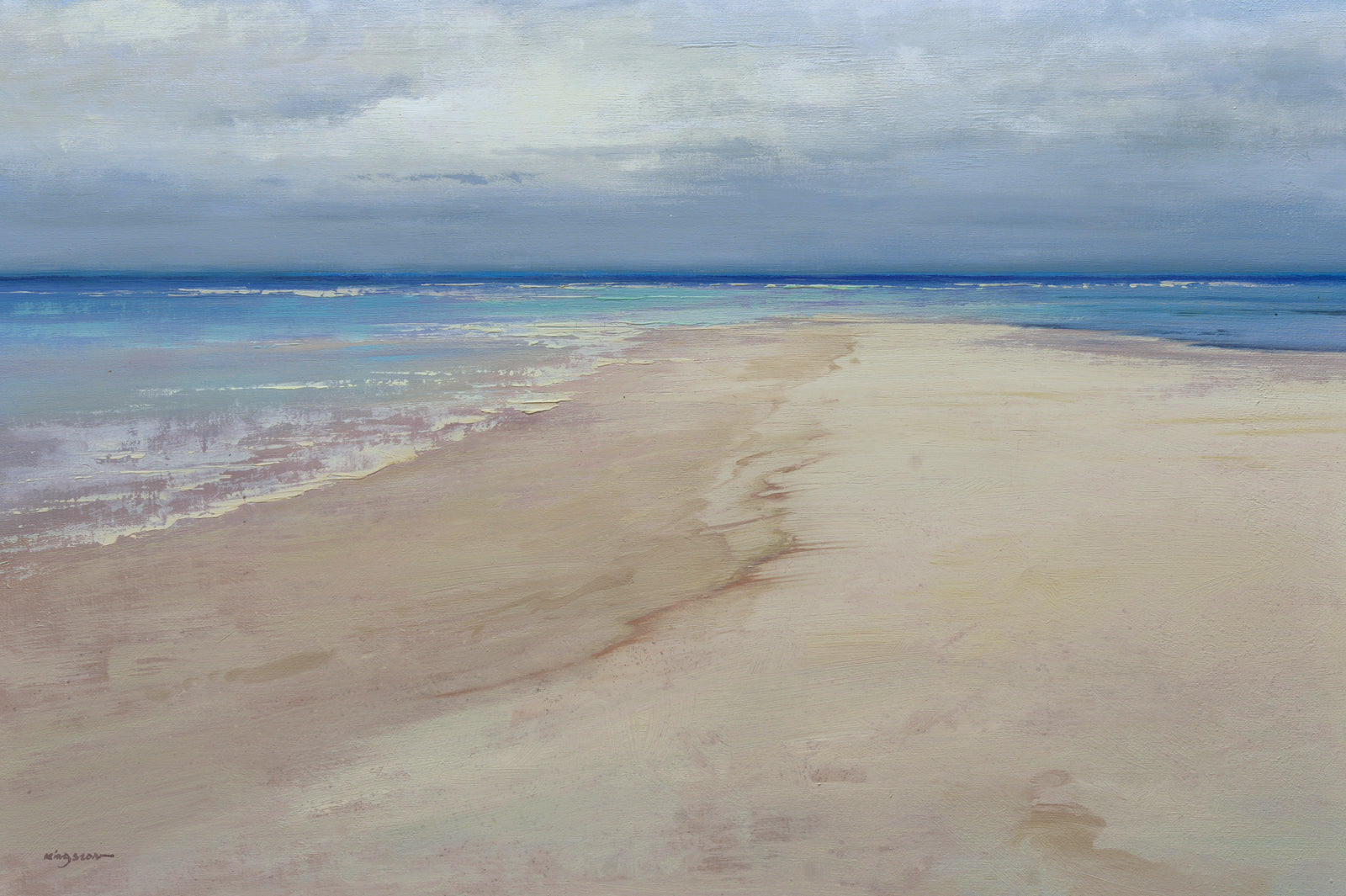 Giclee on Canvas-Modern Seascape Artwork 4-72071032 image 0