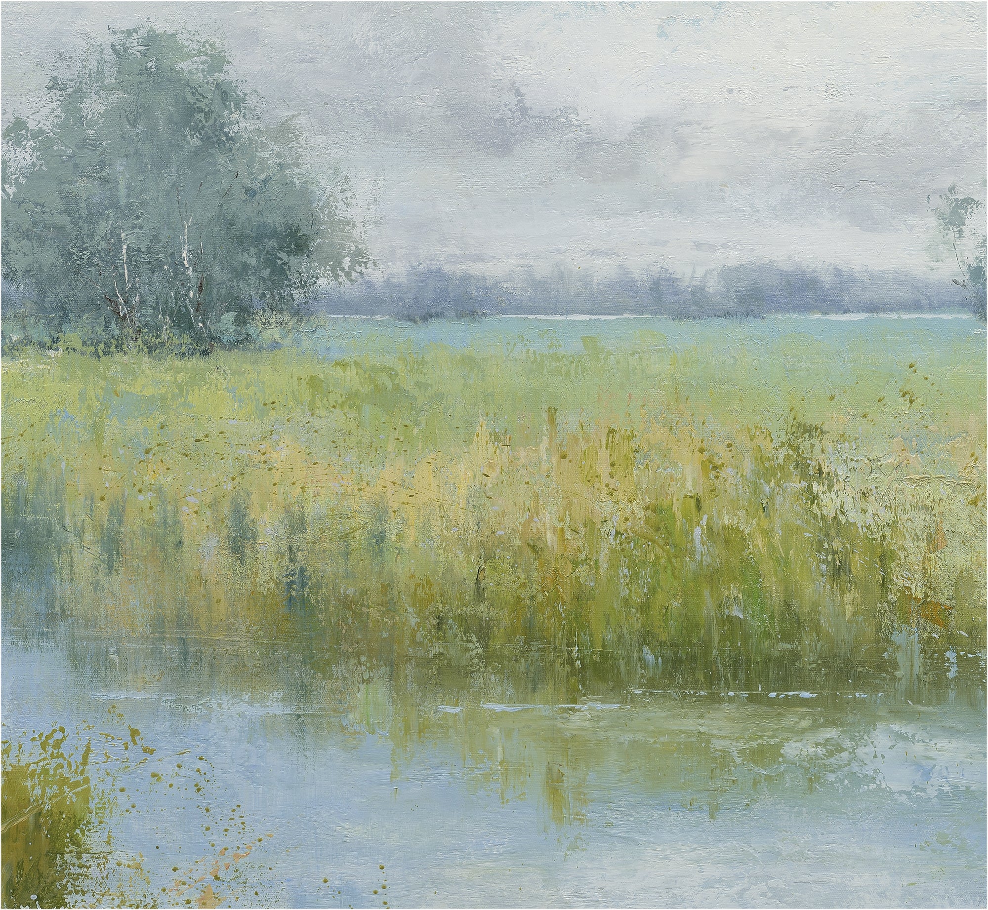 Giclee on Canvas-Modern Marsh Landscape Artwork 81911407 image 1