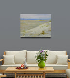 12x16 oil painting on canvas of little boat on beach 22010545 image 1