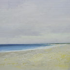16x16 oil painting on canvas of white sand beach 22010512 image 0