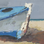 Giclee on Canvas- Modern Beached Boat Artwork P330 image 1