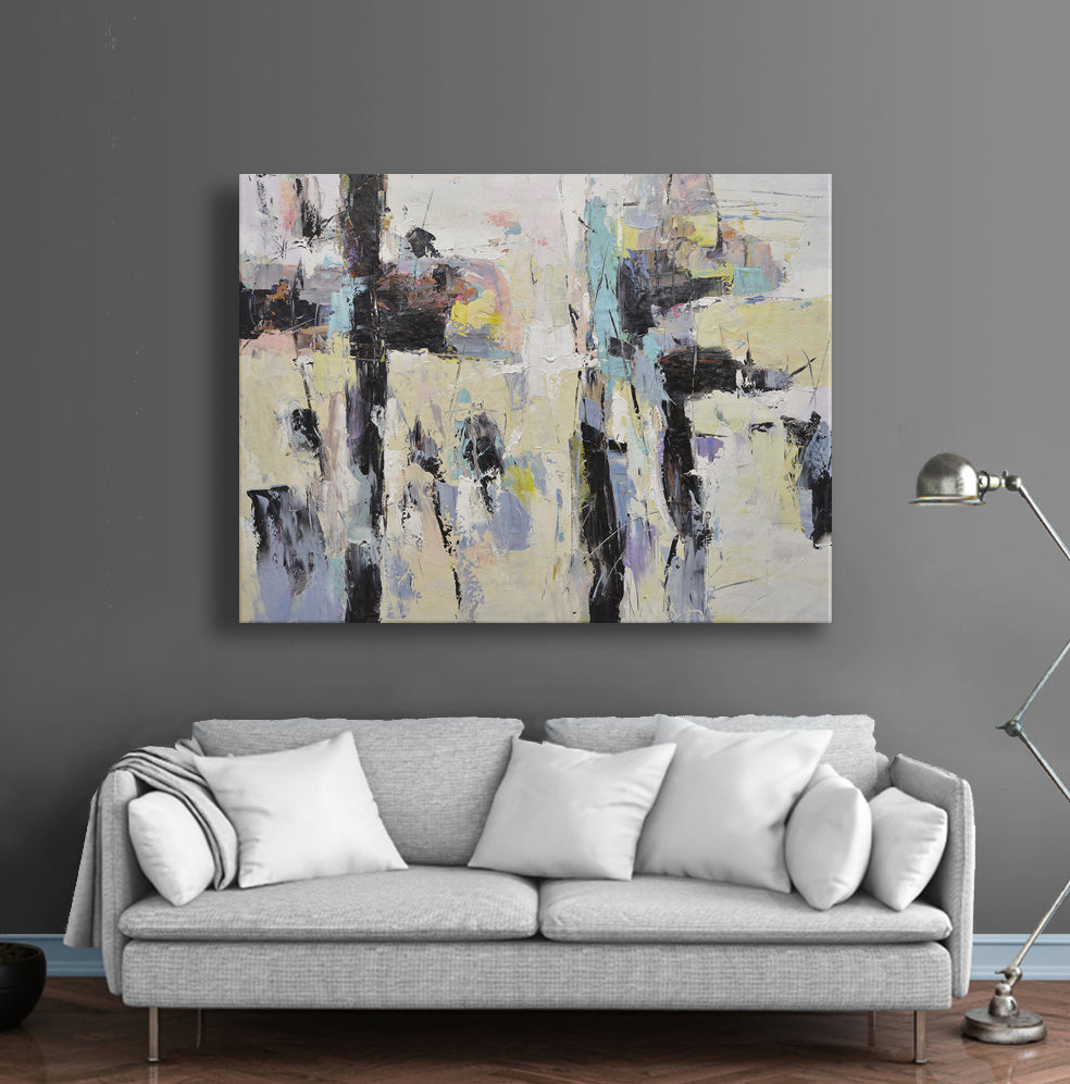 copy of 36x48 abstract oil painting on canvas 72071017B image 1