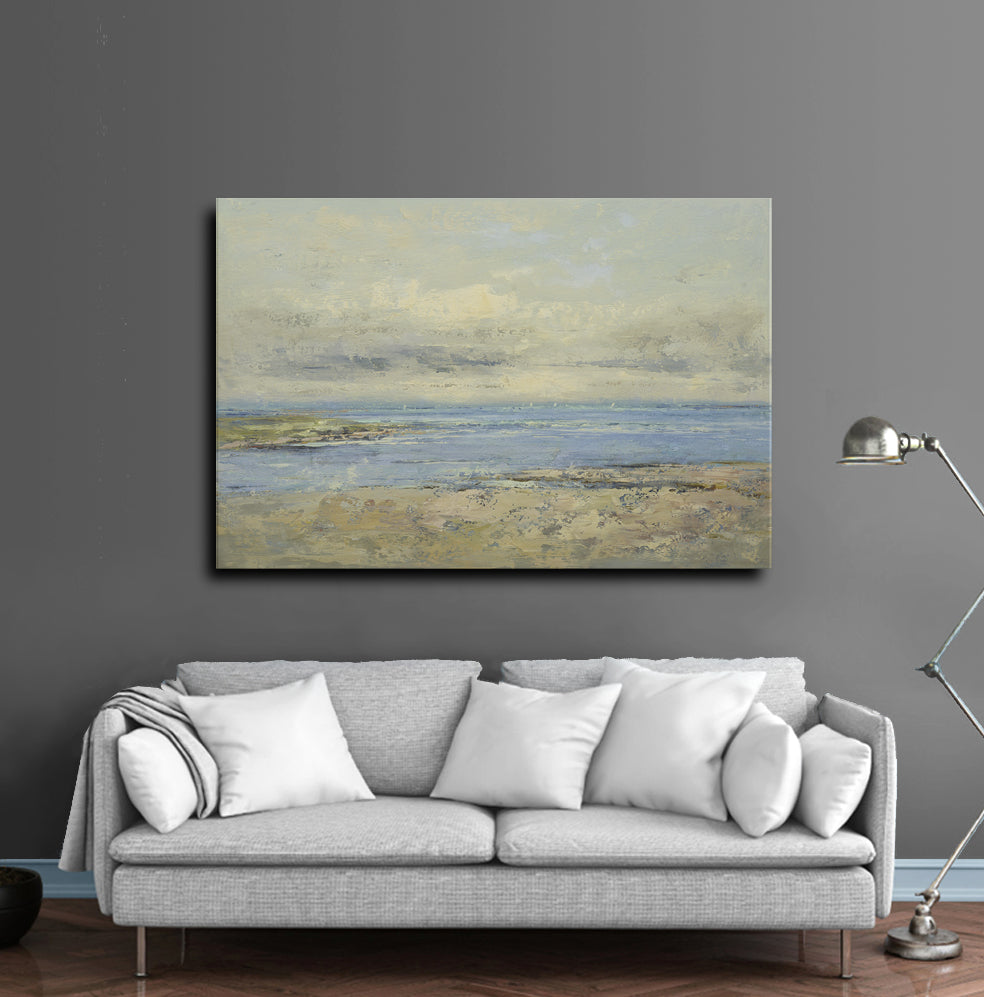 24x36 oil painting on canvas of ocean and beach 41832507 image 1