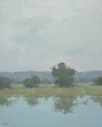 Giclée on Canvas-Modern Field Marsh Landscape Artwork G2185a image 0