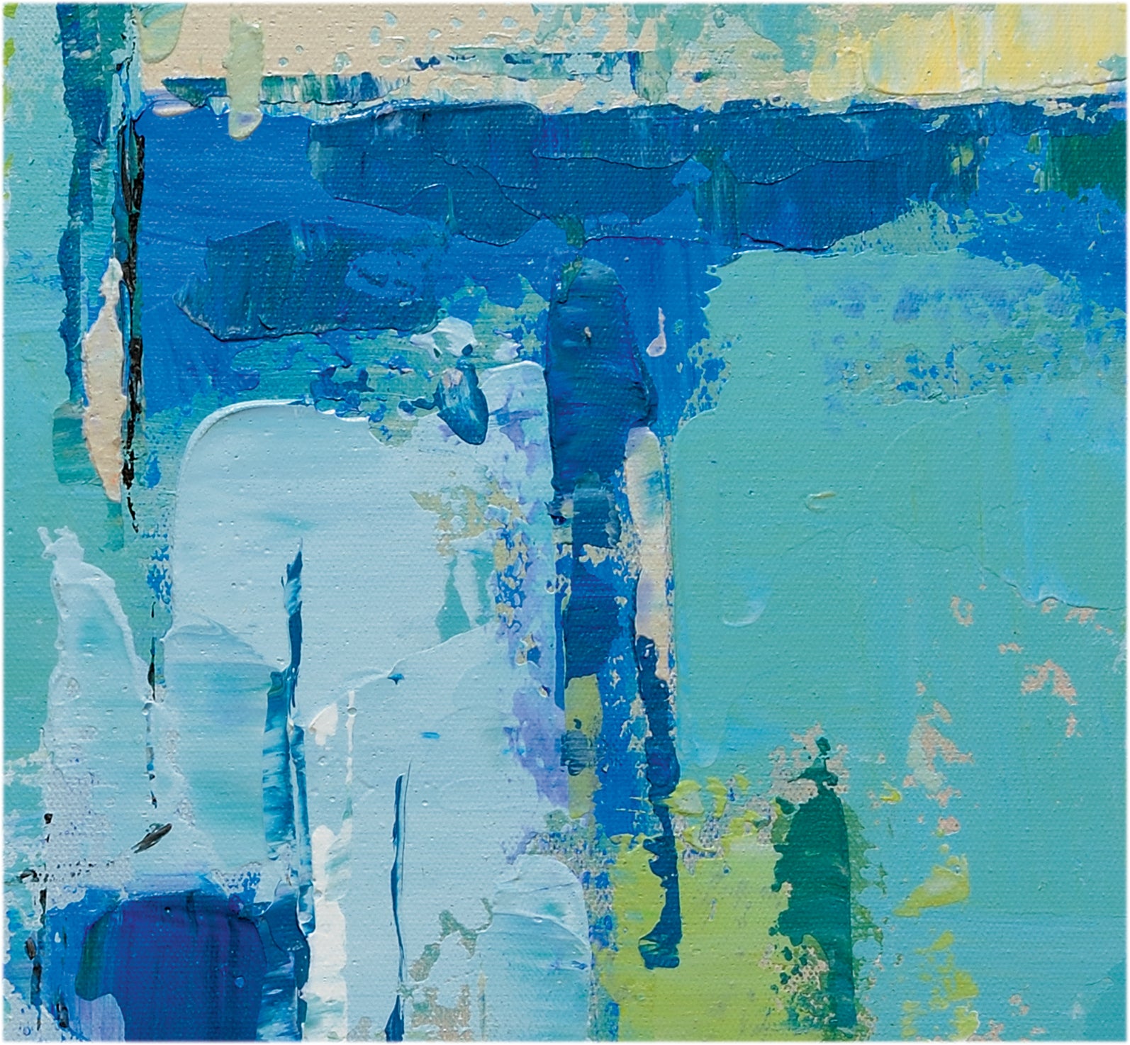 Giclée on Canvas-Modern Blue &Teal Abstract Artwork HS-81951201 image 2