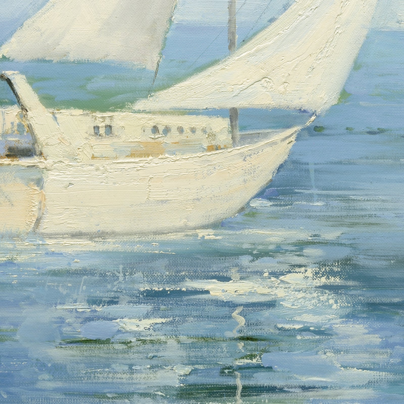 Giclee on Canvas- Contemporary Sailboat Seascape Artwork 4656563 image 1