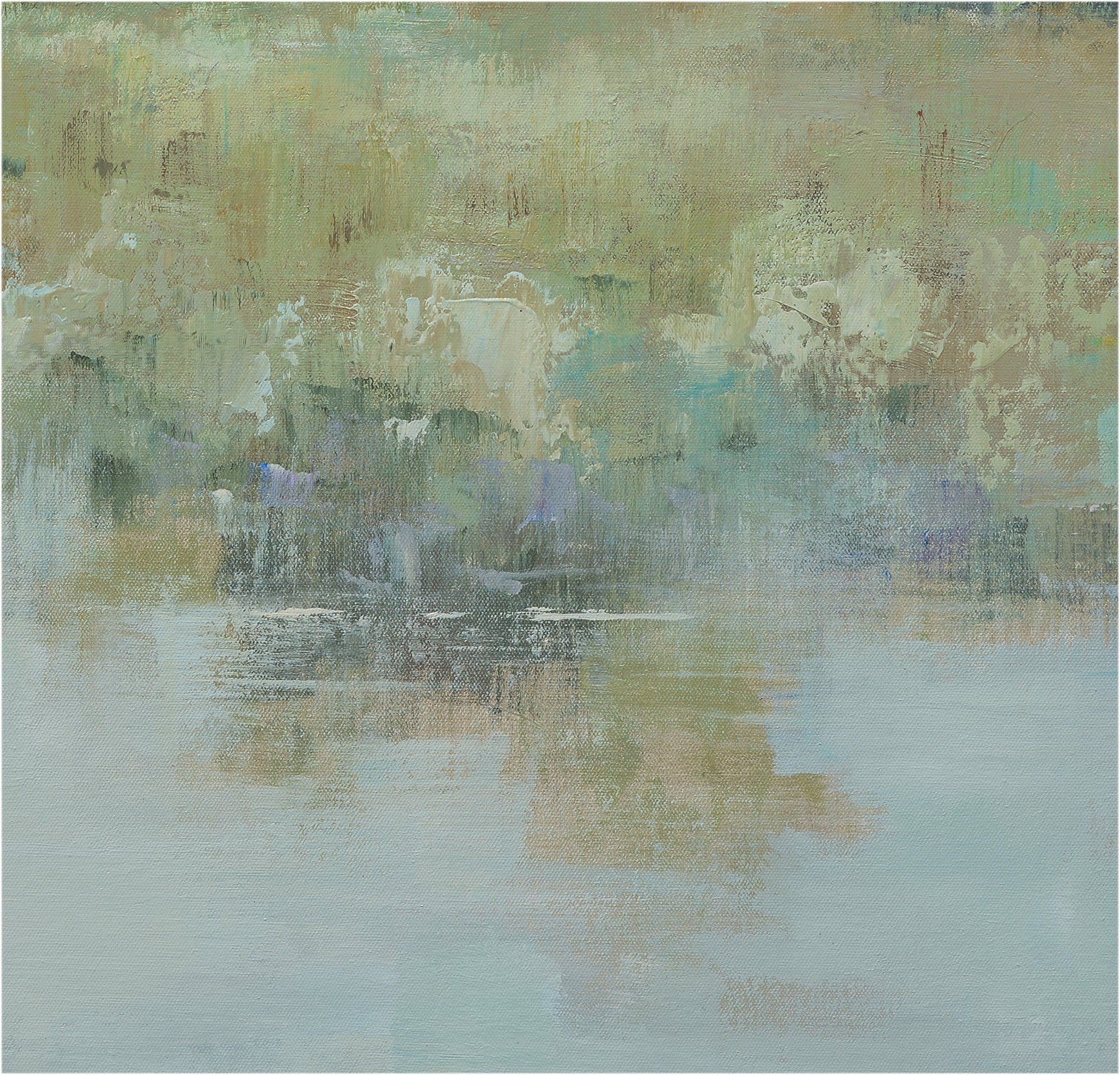 Canvas-Modern Field Marsh Landscape Artwork G2185a image 2