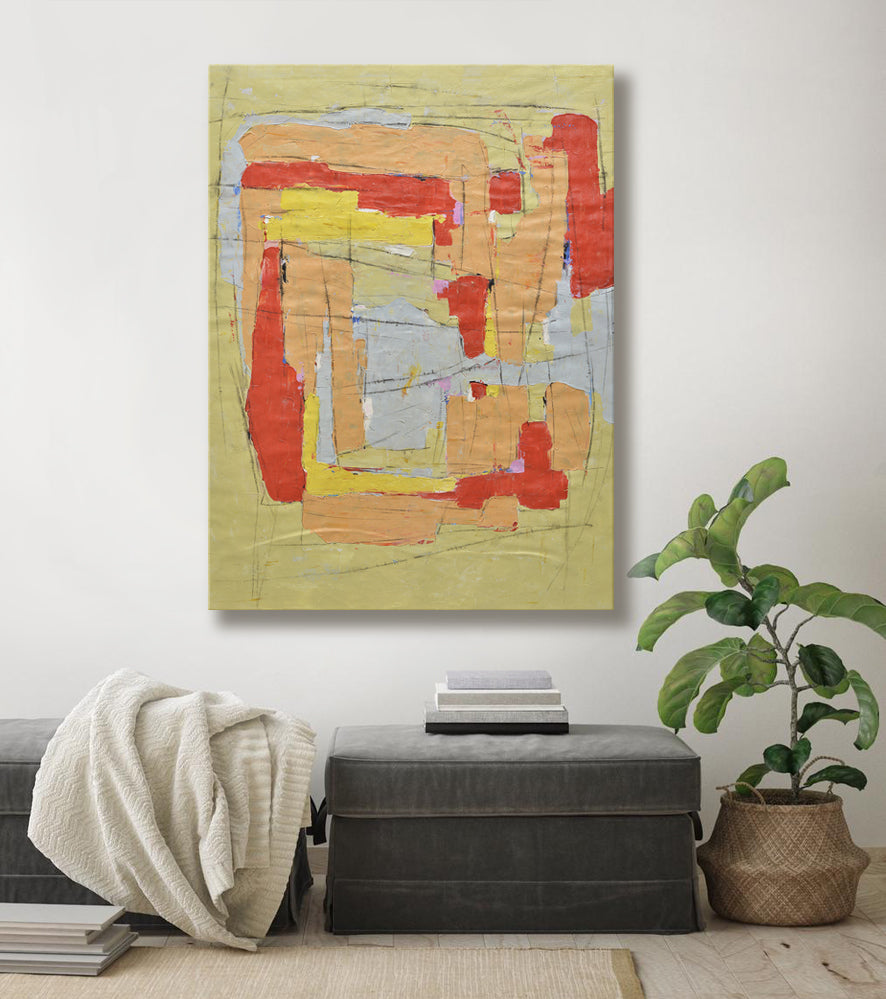 36x48 abstract oil painting on canvas 72071014 image 1