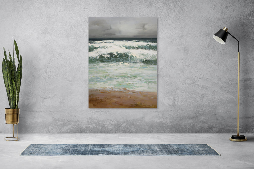Giclee on Canvas-Modern Ocean Beach Artwork 8210656 image 1