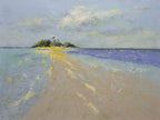 Studio art 36X48 largeoil painting of sandy beach S-81912701 image 0