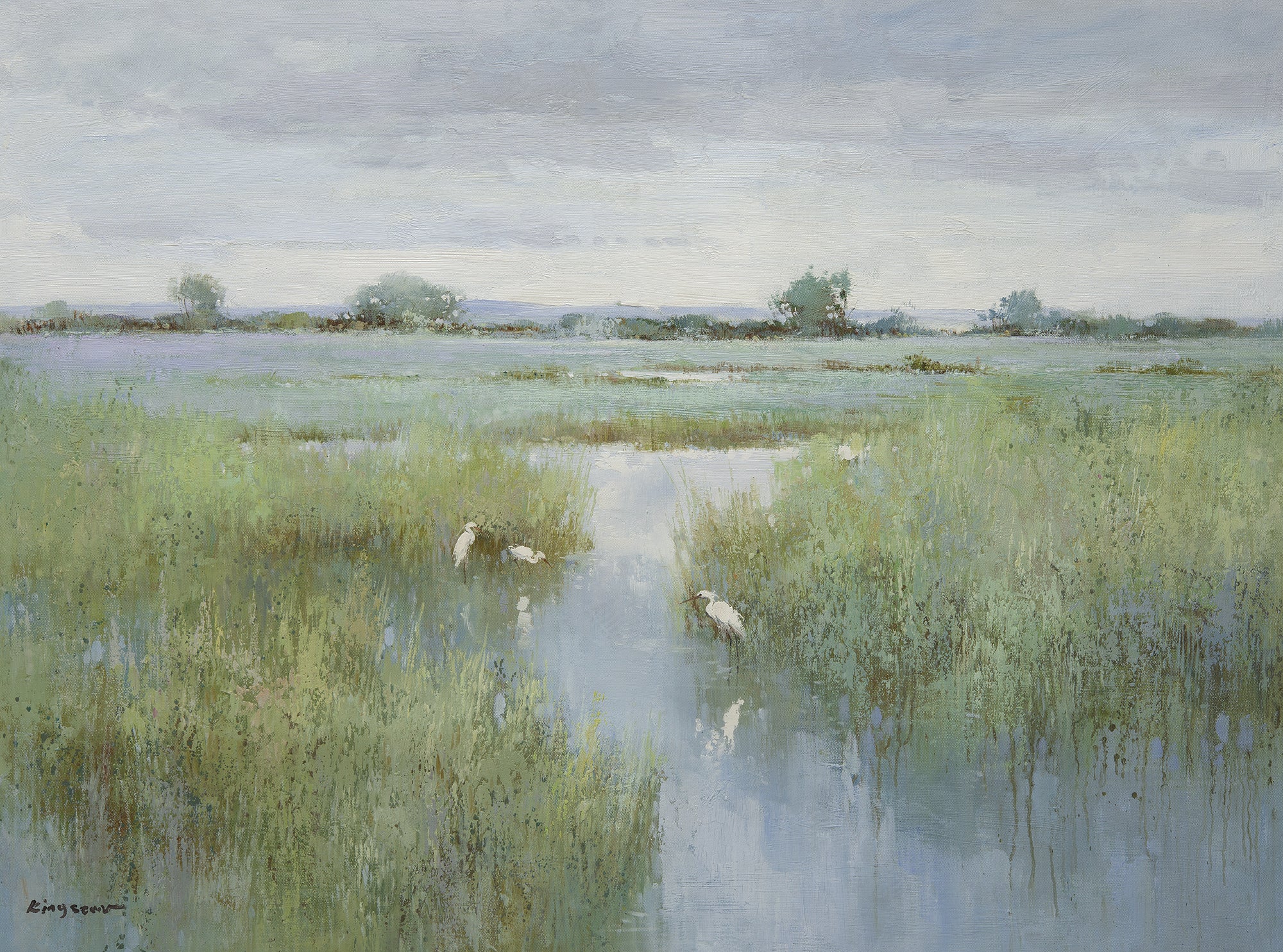 Giclee on Canvas-Modern Marsh Landscape Artwork 823754 image 0