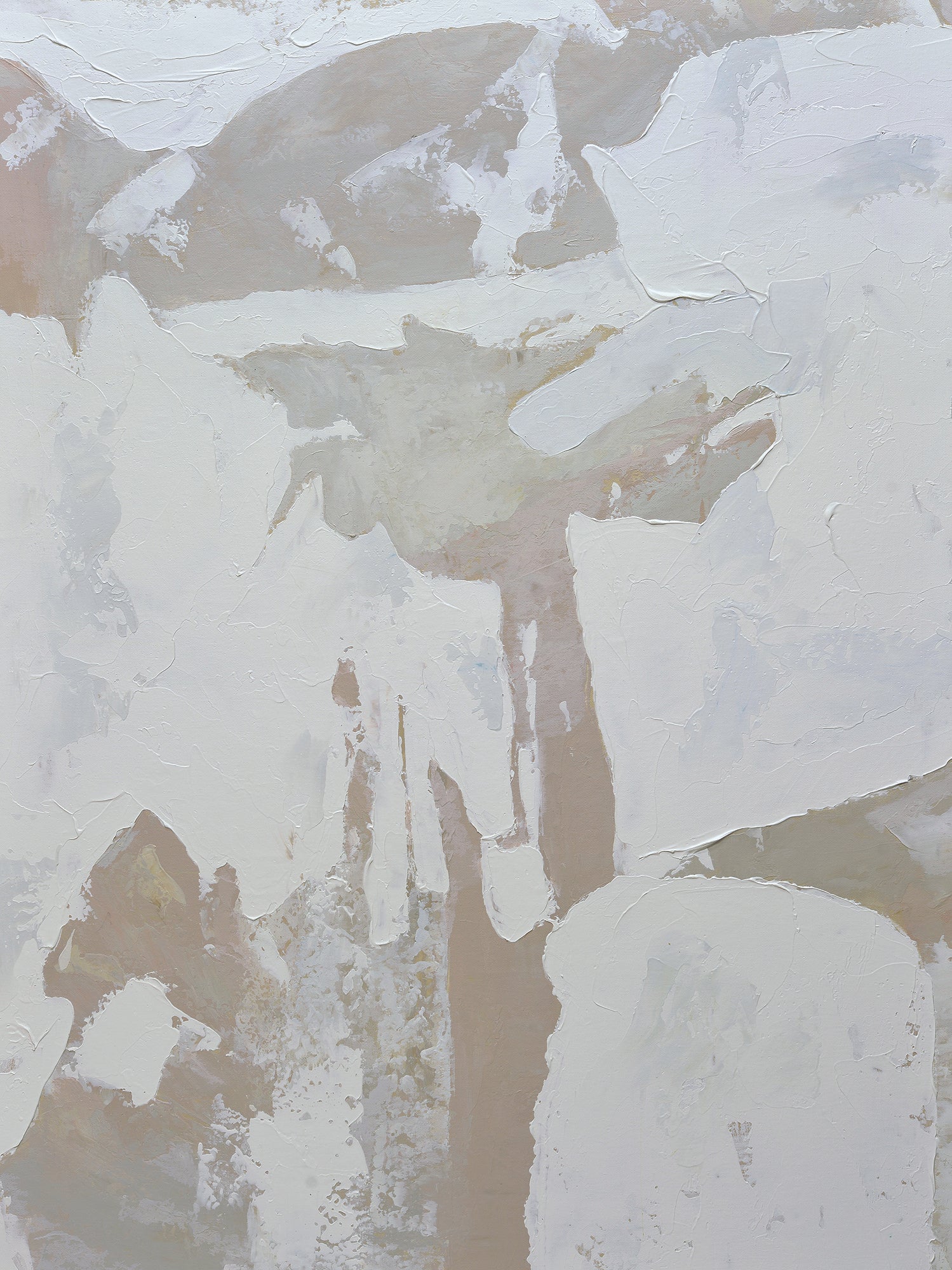 Giclee on Canvas-Modern White &Beige Abstract  Artwork 922617 image 0