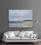 Studio art 36X48 largeoil painting of sandy beach S-81912608 image 1