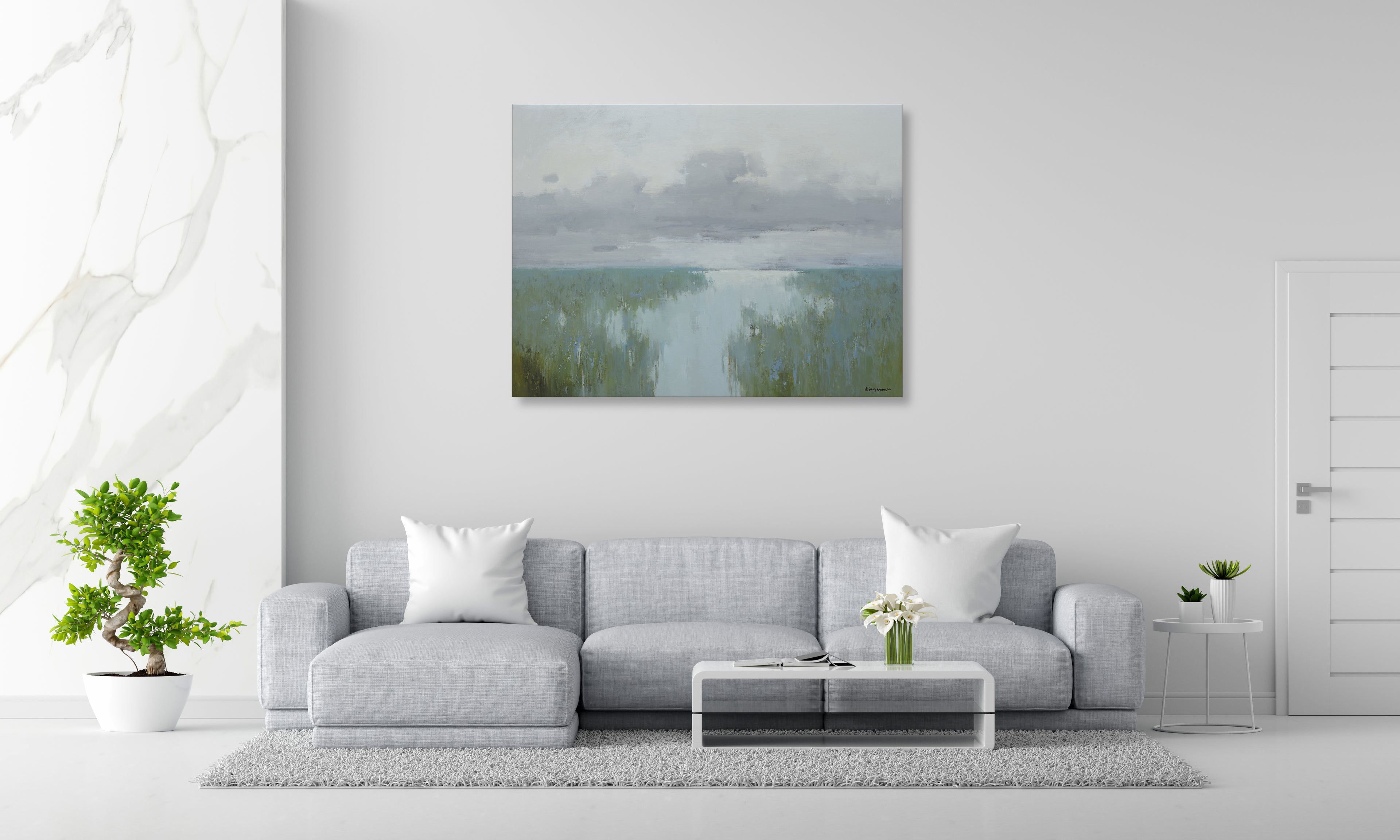 Giclée on Canvas-Modern Marsh Landscape Artwork P312 image 3