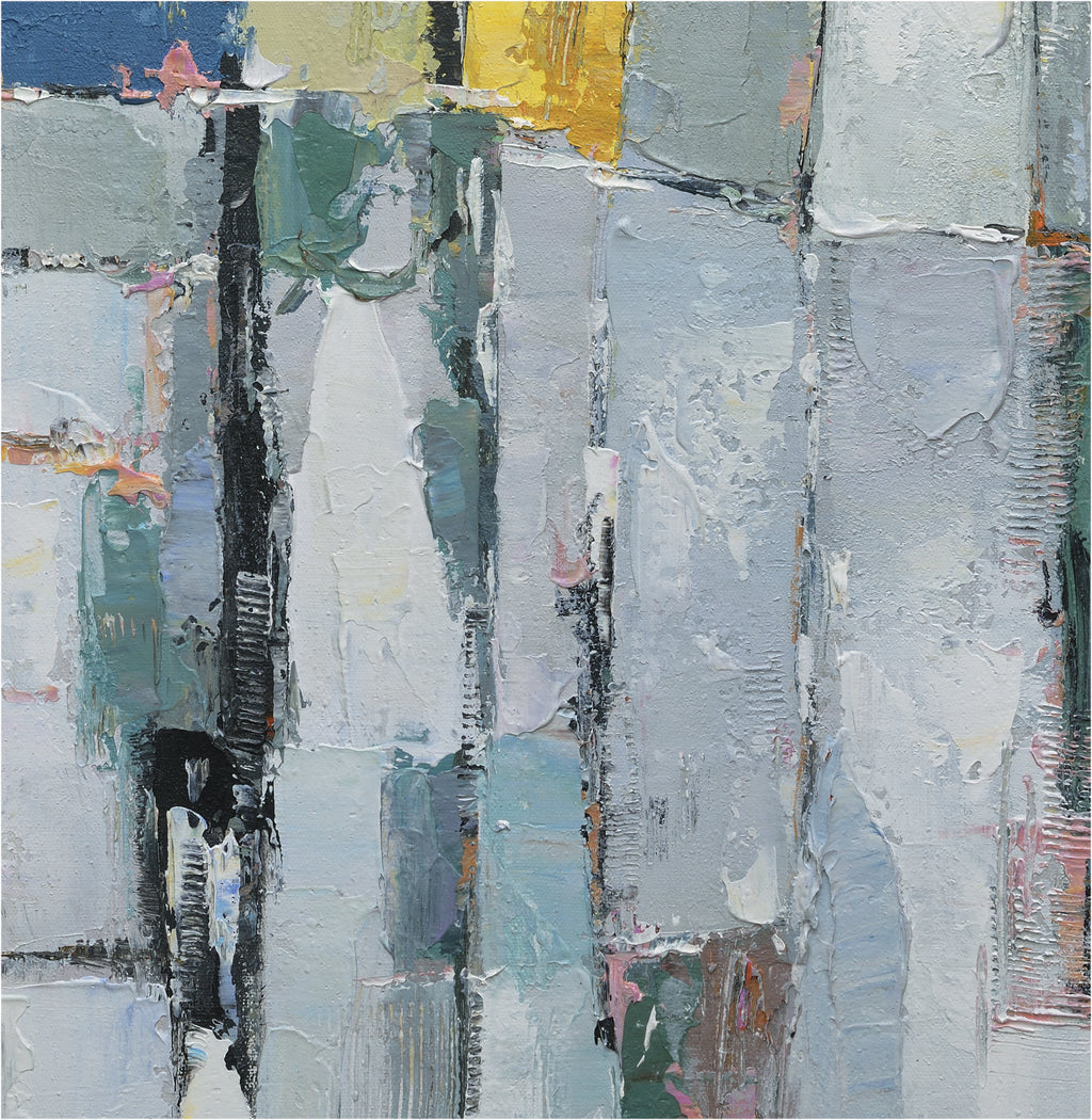 Giclée on Canvas-Modern Gray Theme Abstract Artwork 9220104 image 1