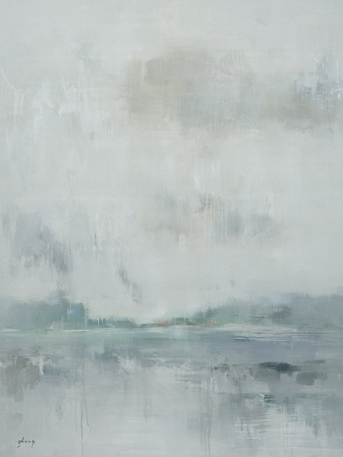 Giclee on Canvas-Gloomy Day on the Ocean 7-617460 image 0