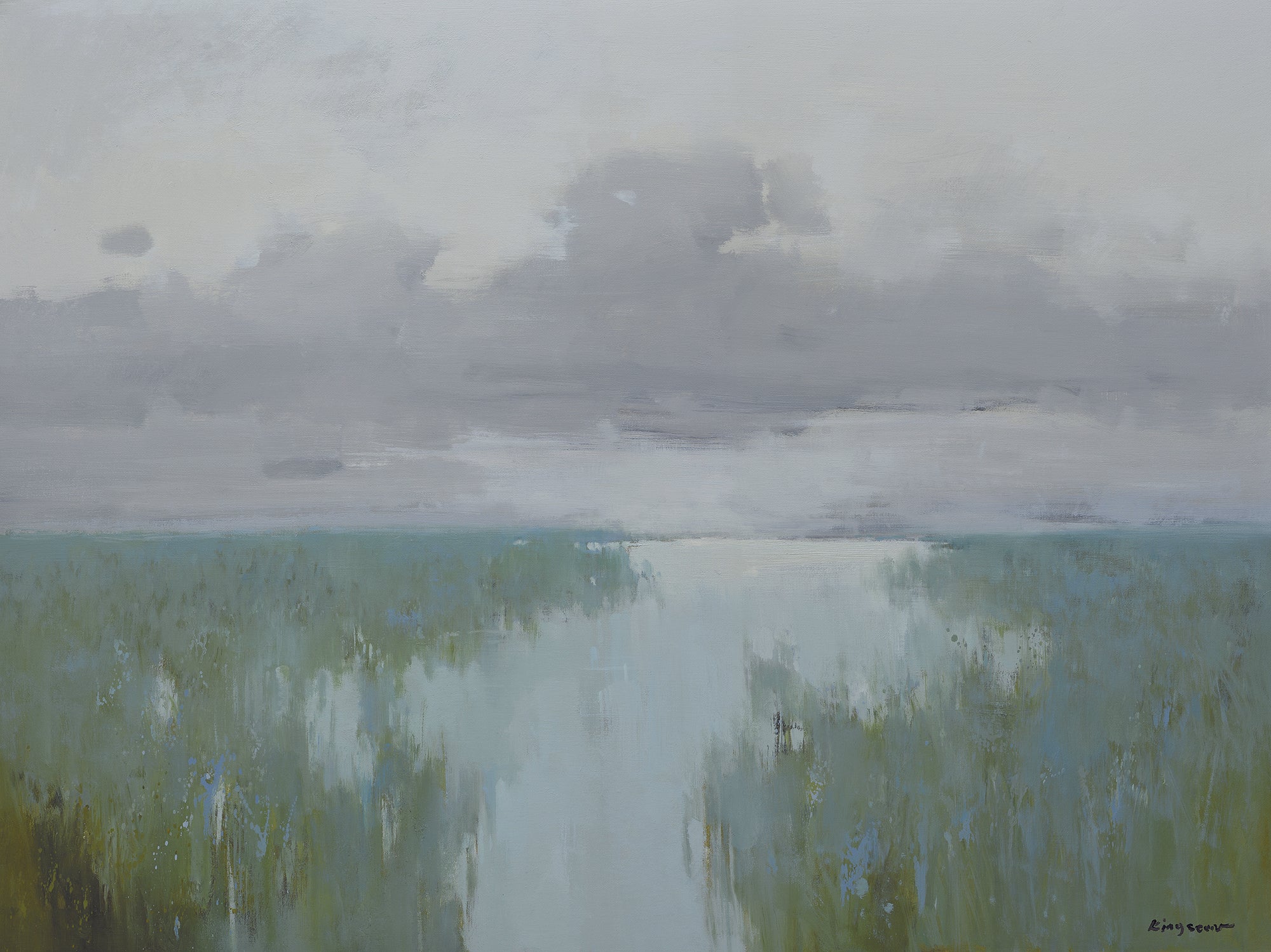 Giclée on Canvas-Modern Marsh Landscape Artwork P312 image 0