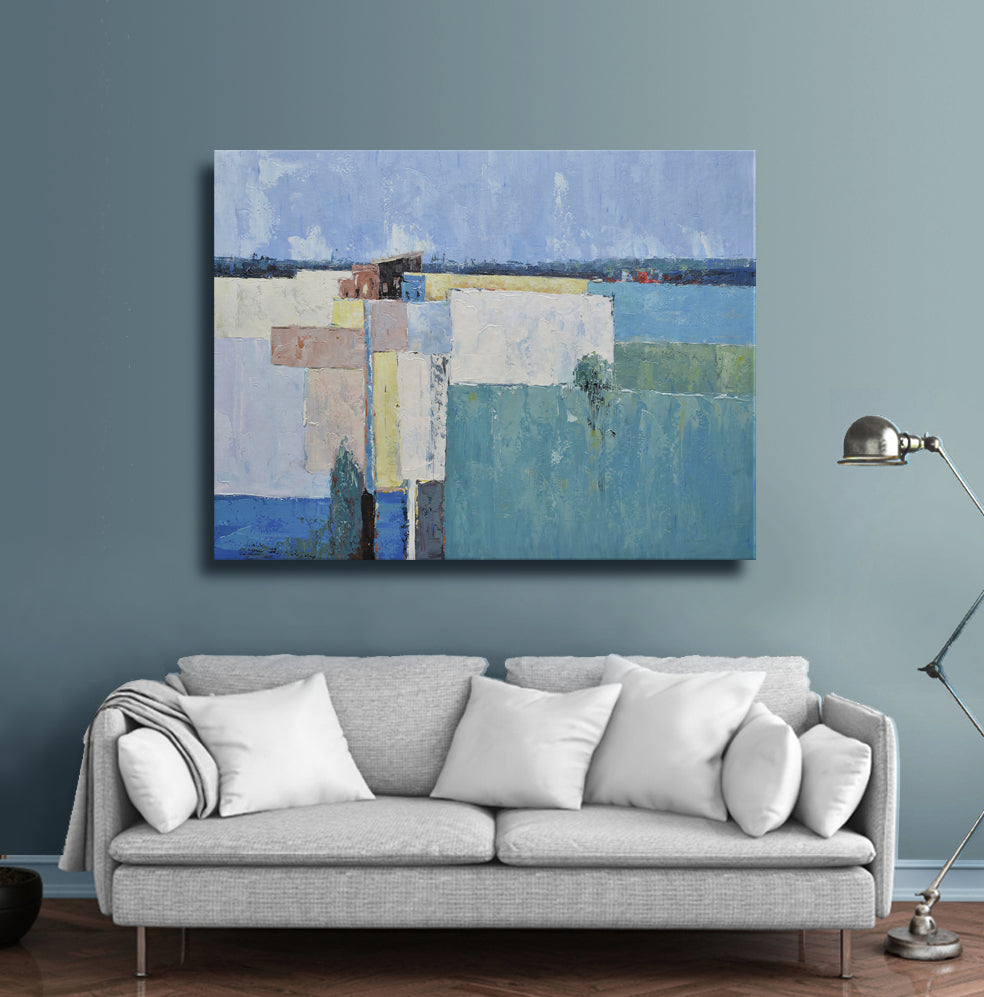 36x48 abstract oil painting on canvas 72071018 image 1