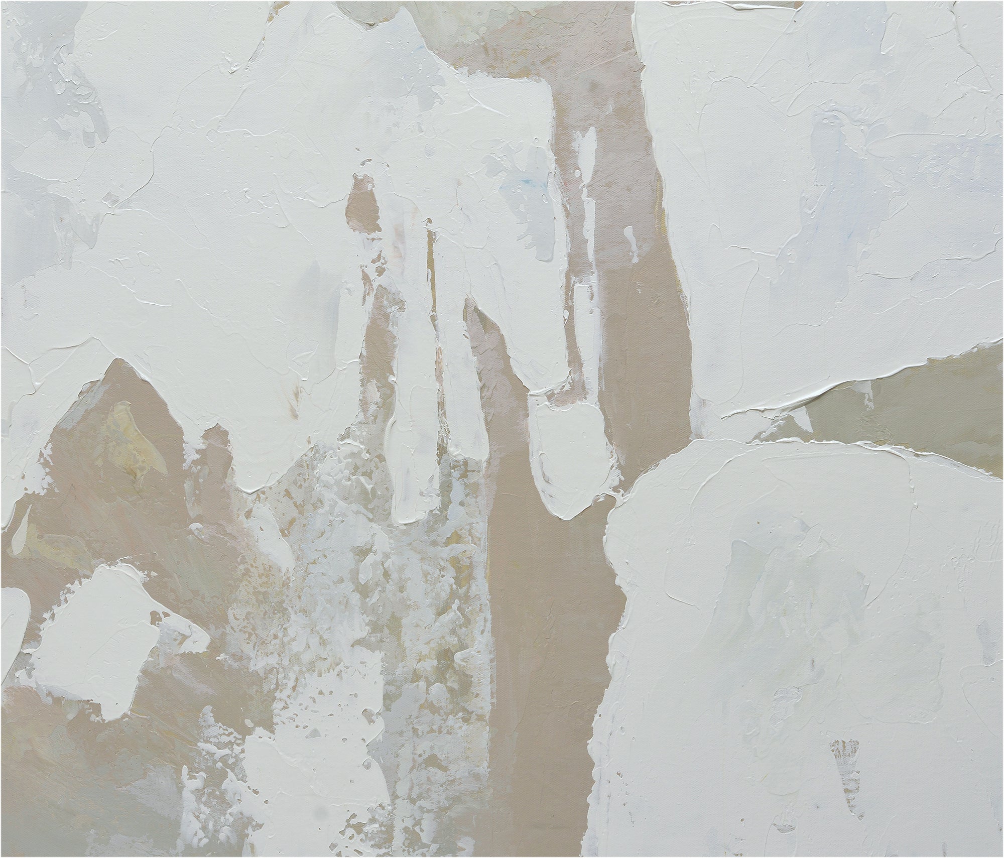 Giclee on Canvas-Modern White &Beige Abstract  Artwork 922617 image 3