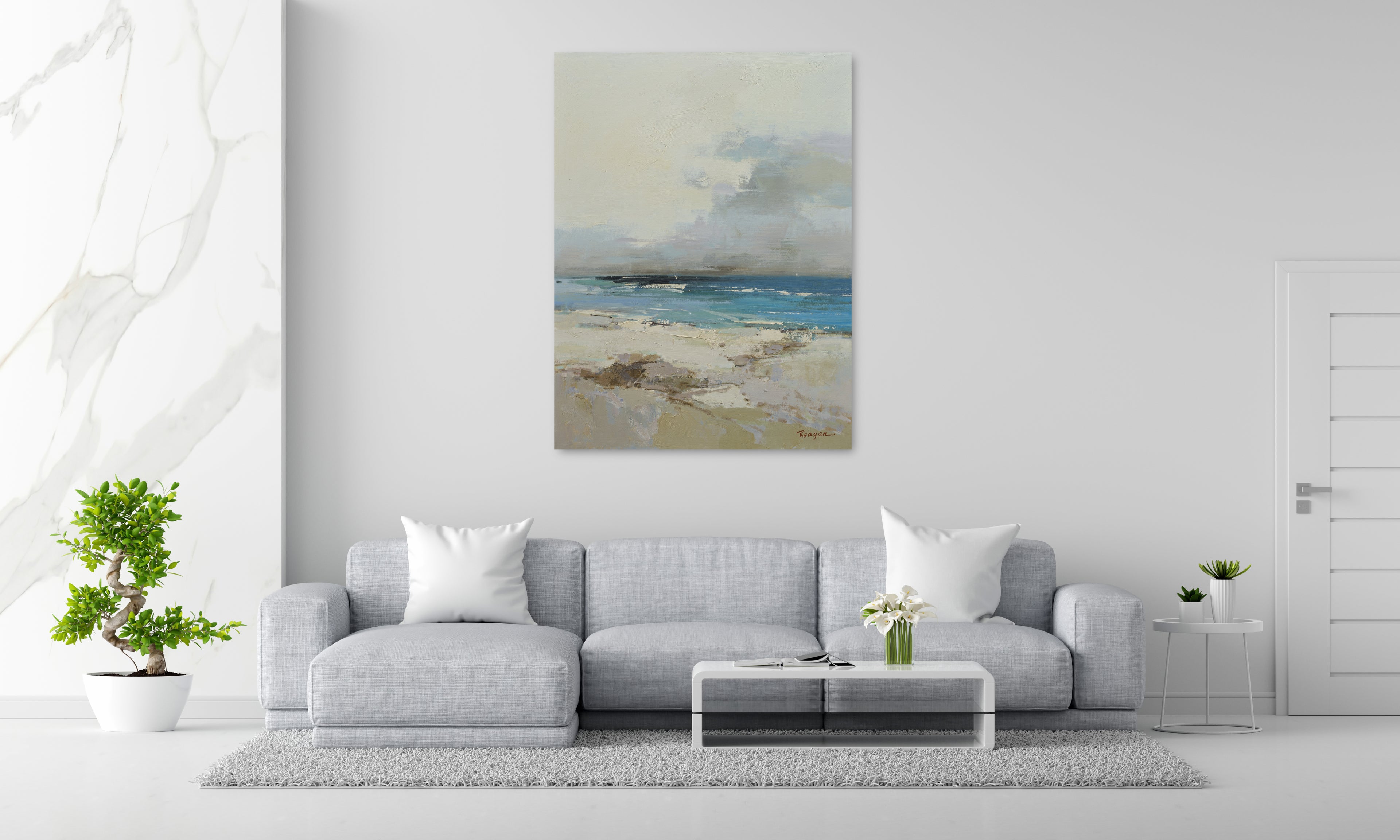 Giclee on Canvas-Modern Beach View  Artwork 8-42017002 image 1