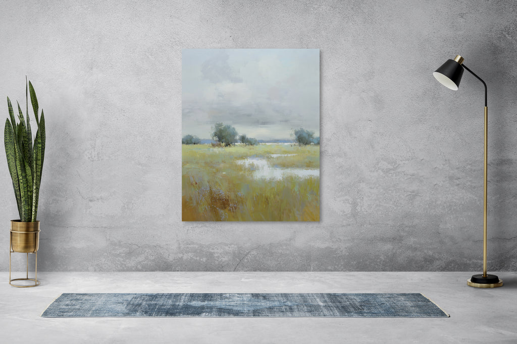 Giclée on Canvas-Modern Field Landscape Artwork A153 image 3